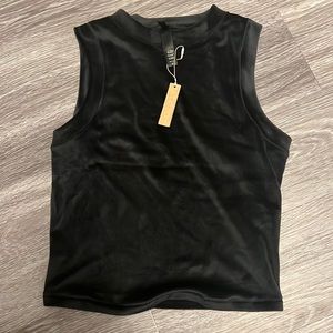 VELOUR CREW NECK TANK Size M